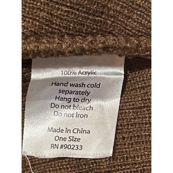 Playboy Club Brown Knit Beanie Hat Embroidered One Size Acrylic Y2K Streetwear - Picture 6 of 6